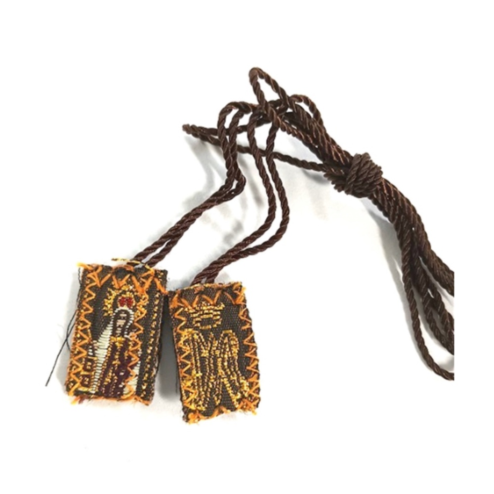 Micro Brown Wool Scapular
